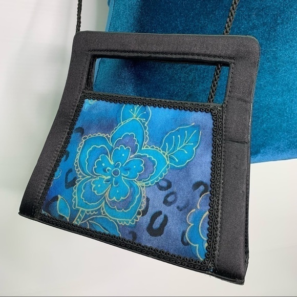 Batik Evening Bag Floral Hand or Shoulder Bag Boho - Picture 3 of 14